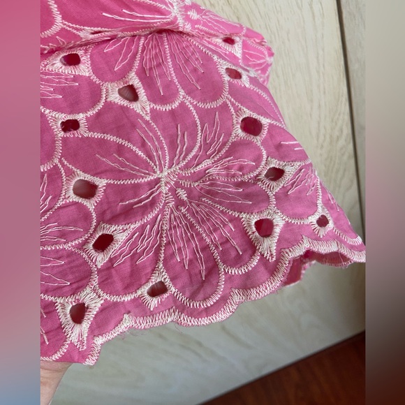 Tuckernuck POMANDER PLACE Pink Floral Eyelet Samantha Dress Sz Small - Picture 16 of 16